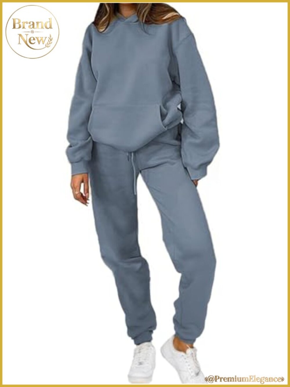 Two-Piece Hoodie Sweatsuit Set with Sweatpants and Joggers